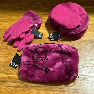ESPRIT | Winter fleece set - Gloves, Hat, Muff
